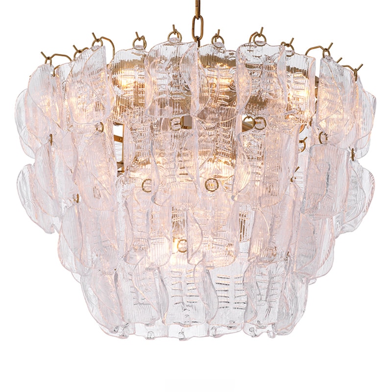 Solange Chandelier taklampa Antik mässing/klart glas