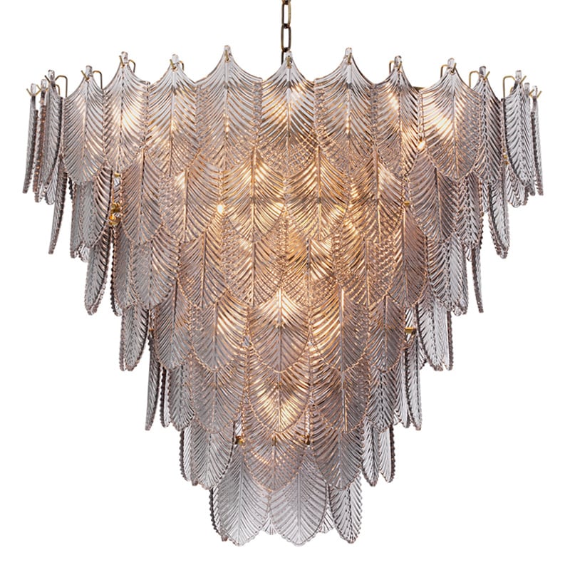 Verbier L Chandelier taklampa borstad mässing/rökfärgat glas