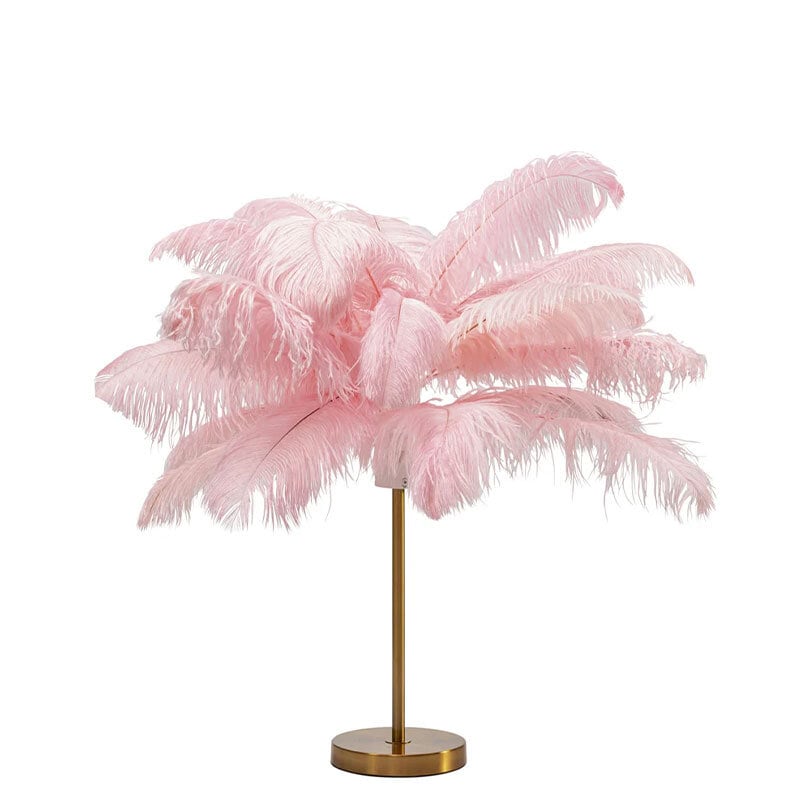 Feather Palm bordslampa rosa