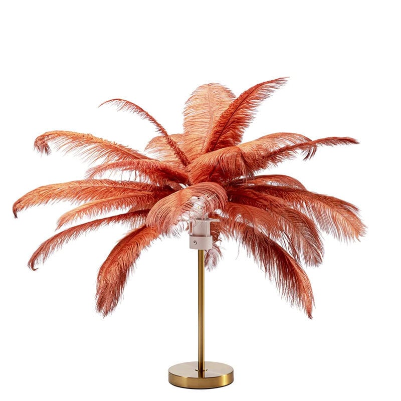 Feather Palm bordslampa roströd