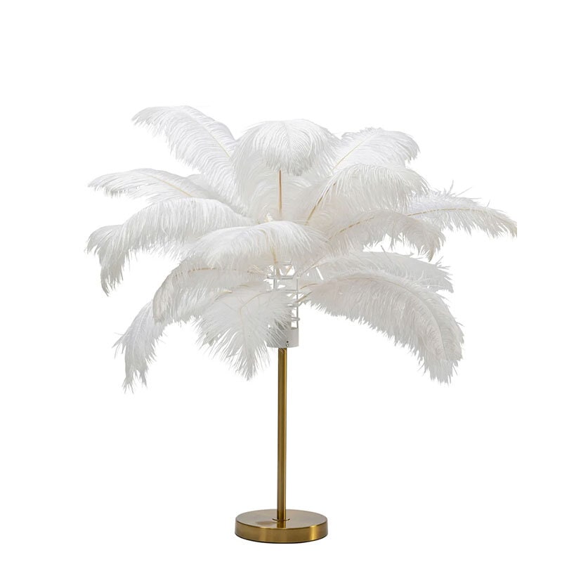 Feather Palm bordslampa vit