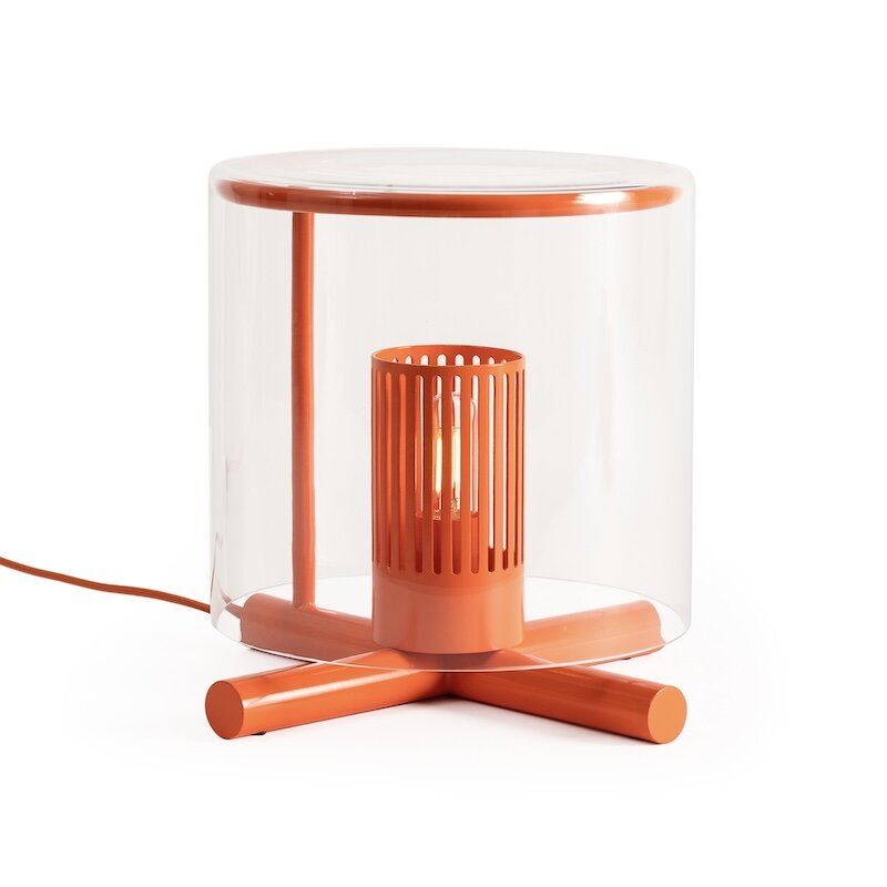 Fireplace bordslampa orange
