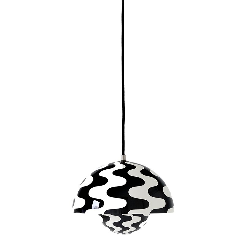 Flowerpot Pendant VP1, Pattern Black/White