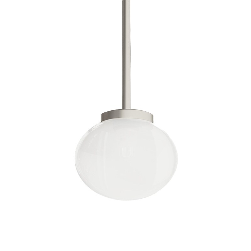 Ovoid single taklampa stainless steel