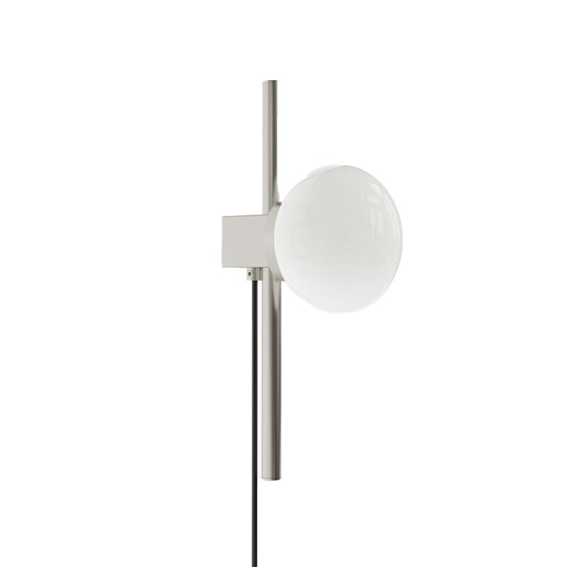 Ovoid single vägglampa stainless steel