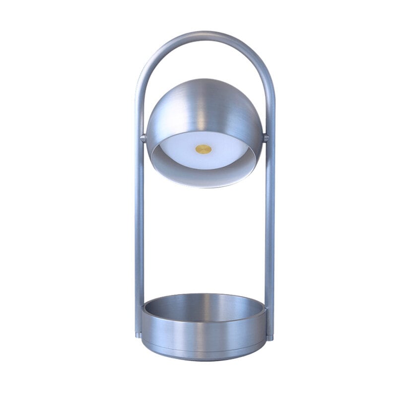 Ball portabel bordslampa borstad aluminium