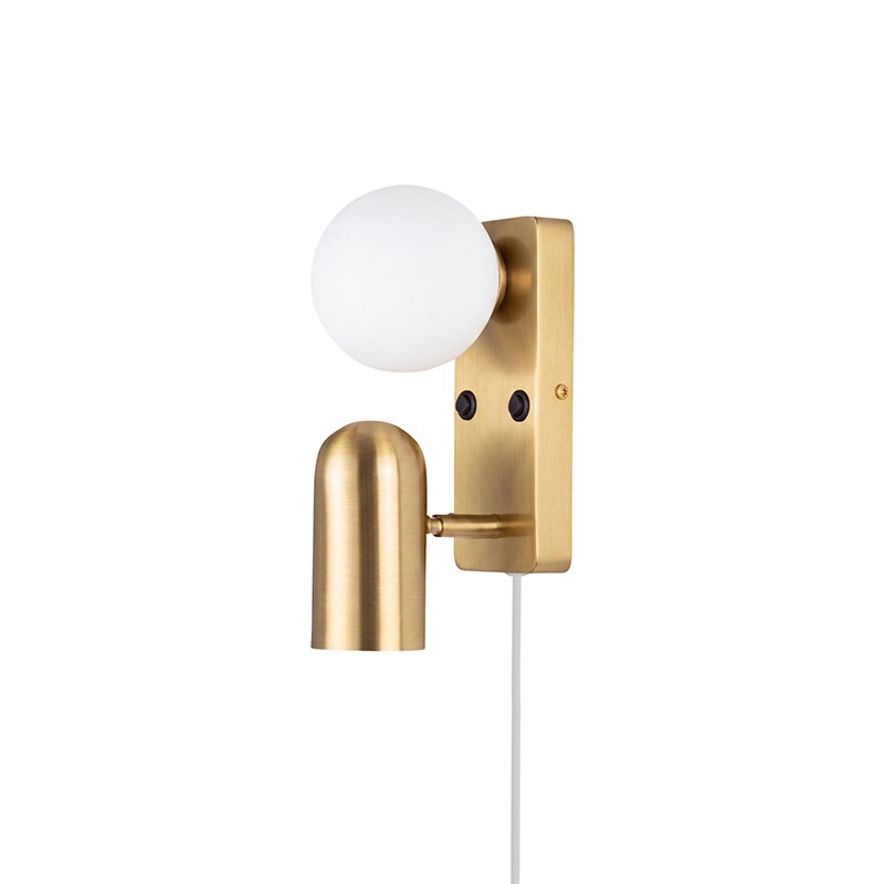Doppio vägglampa borstad mässing
