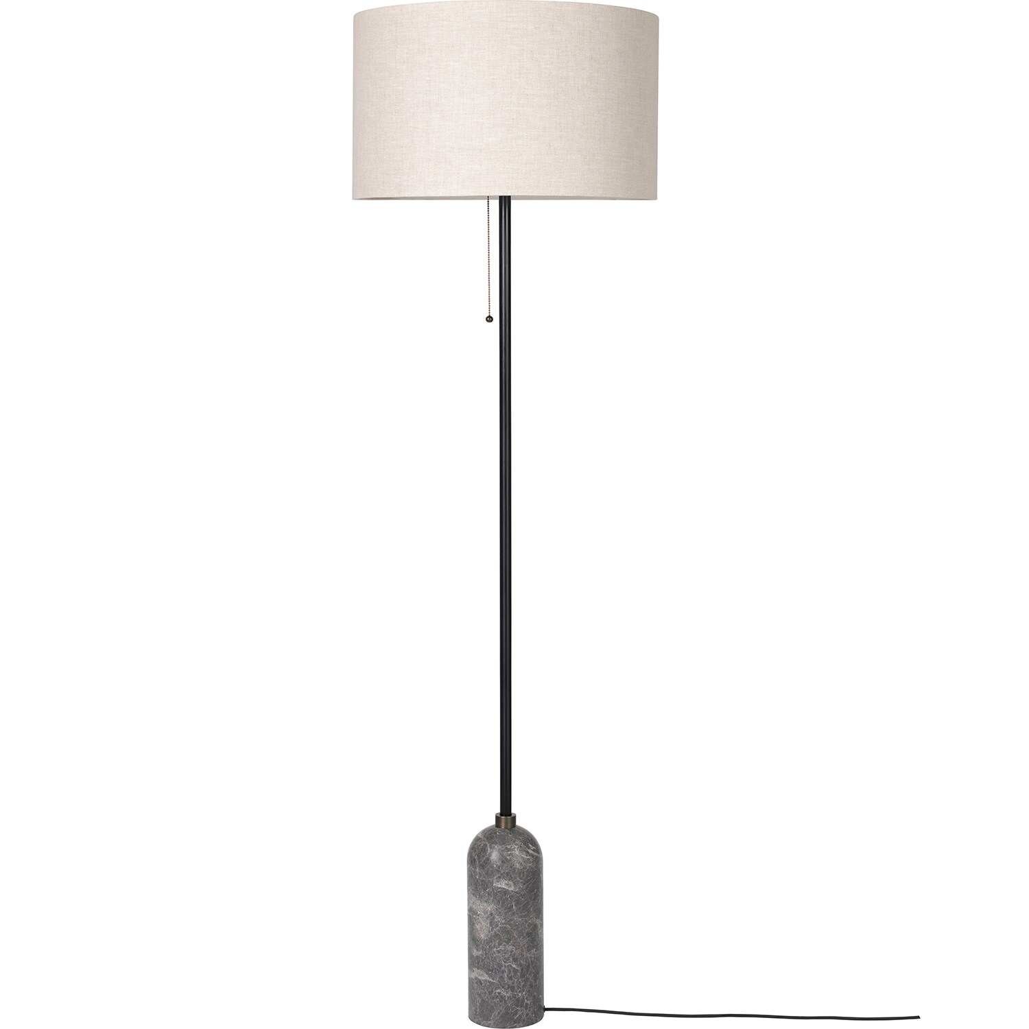 Gravity Golvlampa grey marble/canvas shade