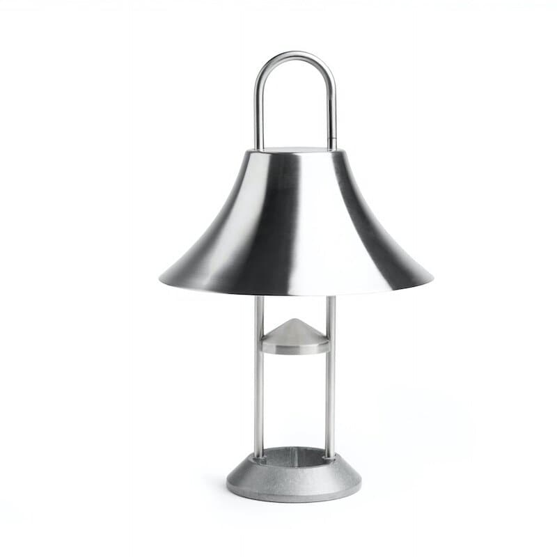 Mousqueton portabel bordslampa borstad rostfritt stål
