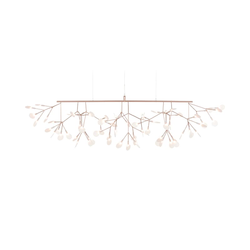 Heracleum III Linear taklampa koppar