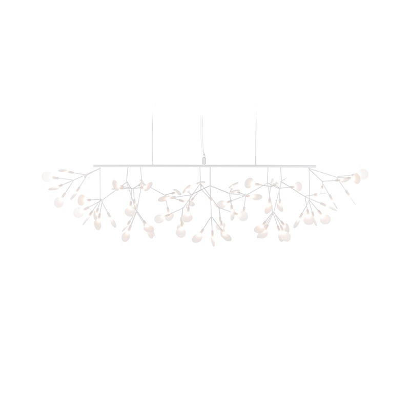 Heracleum III Linear taklampa vit