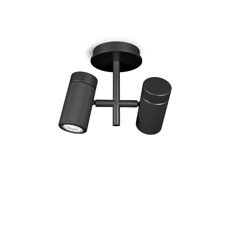 Holder 2 spotlight svart