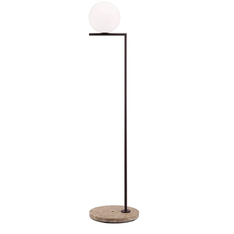 IC Lights F1 outdoor golvlampa djup brun/travertino marmor