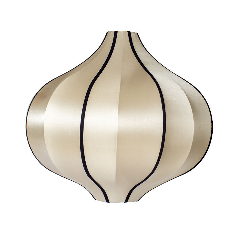 Indochina Onion L lampskärm Kit whit black ribbon