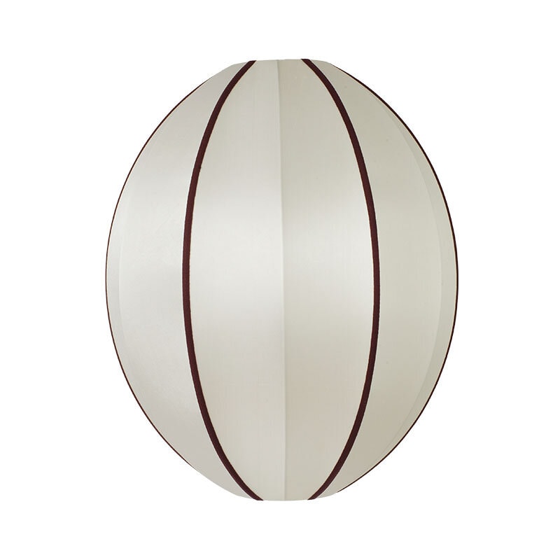 Indochina Oval L lampskärm offwhite/bordeaux ribbon
