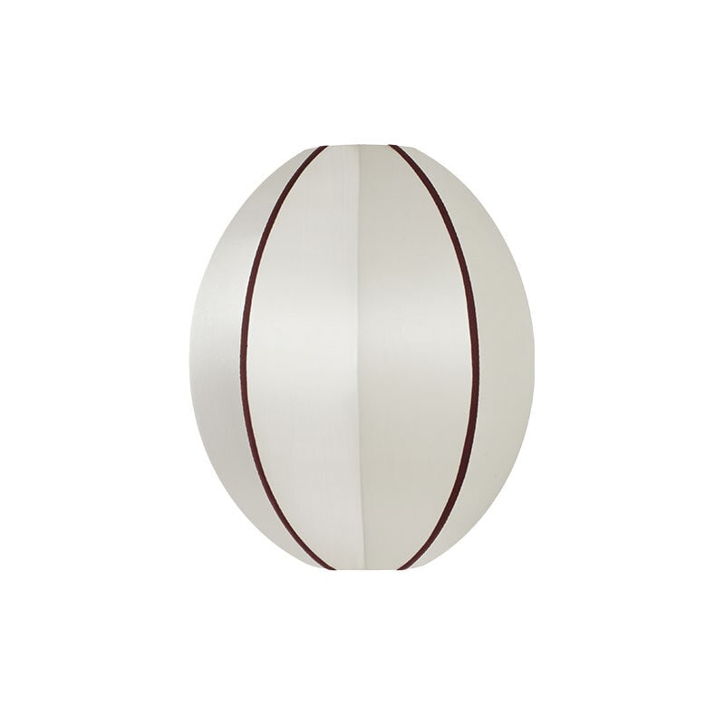 Indochina Oval S lampskärm offwhite/bordeaux ribbon
