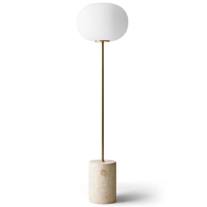 JWDA golvlampa travertine/borstad mässing