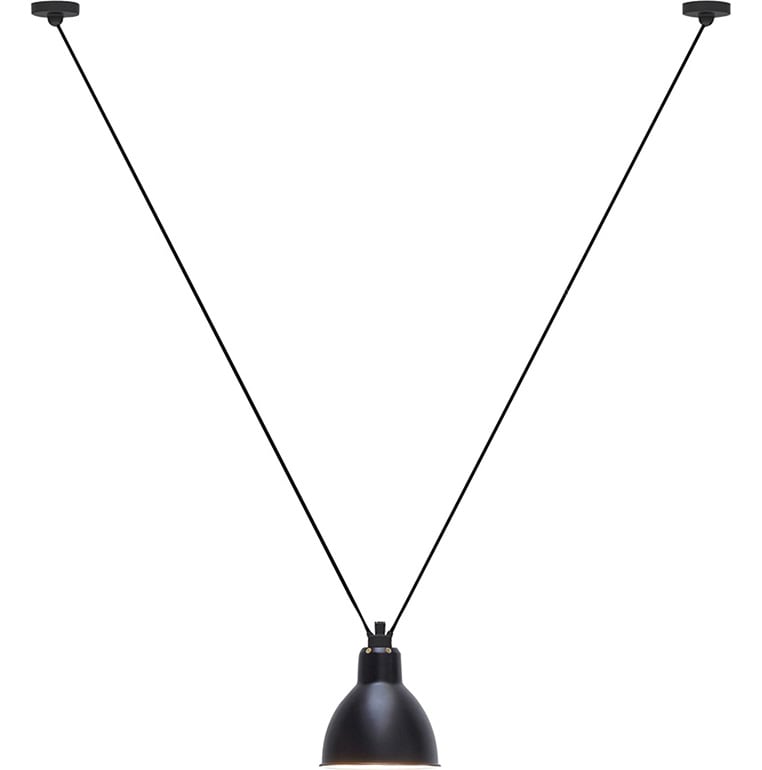 Les Acrobates de gras N°323 L Round Taklampa Svart