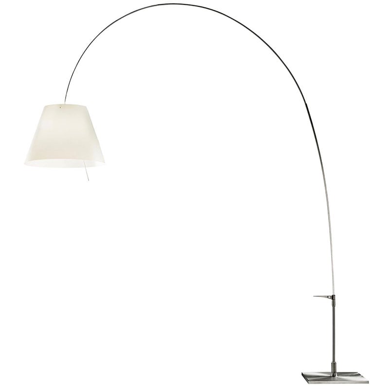 Lady Costanza D13E d. Golvlampa Aluminium vit skärm