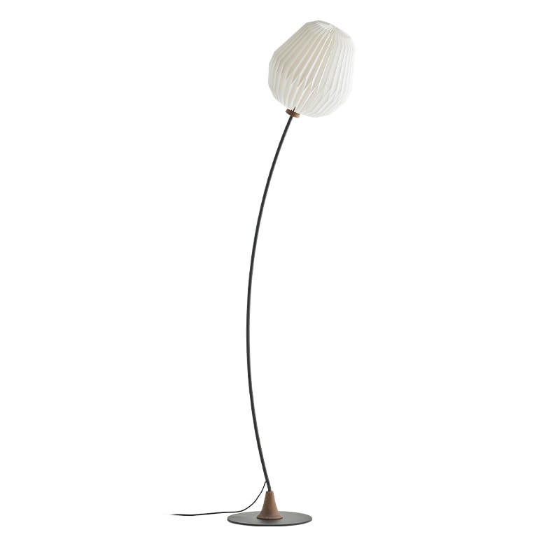 Le Klint 330 Bouquet Golvlampa papper svart/rökt ek