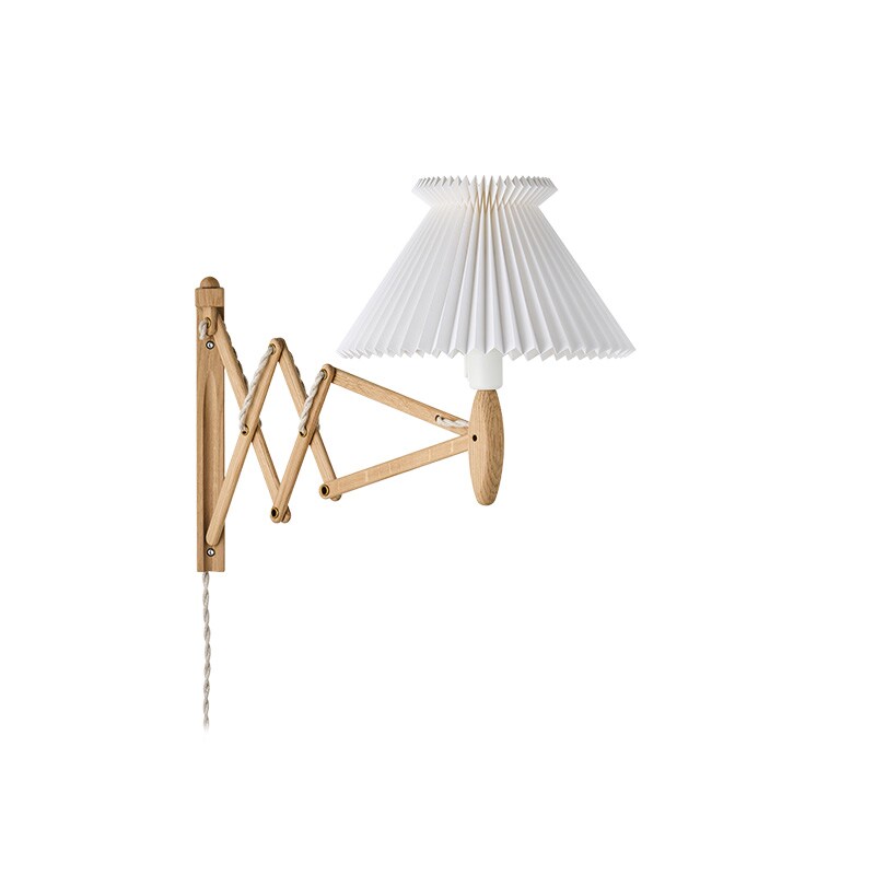Le Klint 224-6 Sax vägglampa Anniversary papper vit/ljus ek/mässing