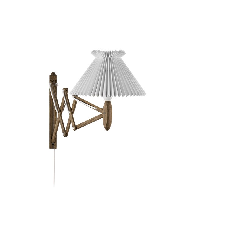 Le Klint 224-6 Sax vägglampa papper vit/rökt ek