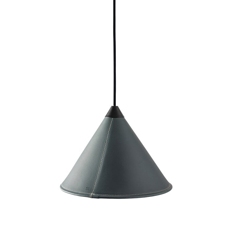 Leather Cone Namibia Ø25 taklampa ocean blue