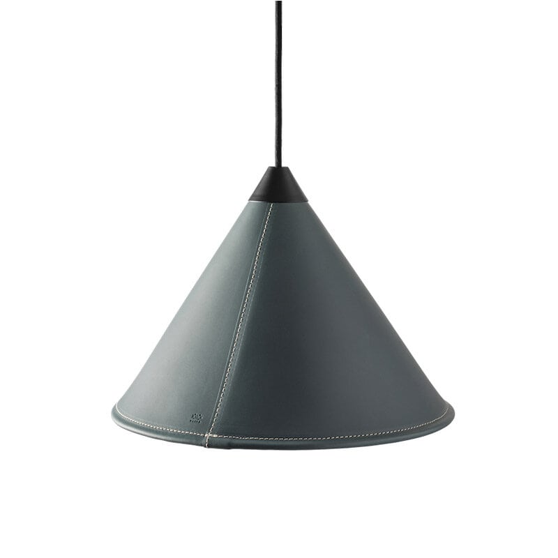 Leather Cone Namibia Ø35 taklampa ocean blue
