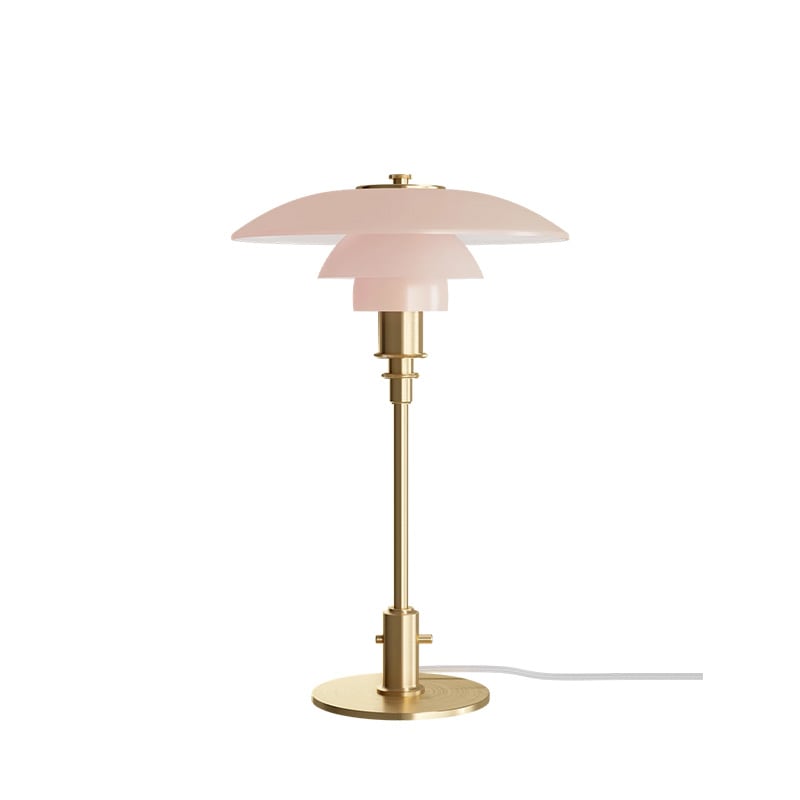 PH 3/2 bordslampa pale rose/mässing