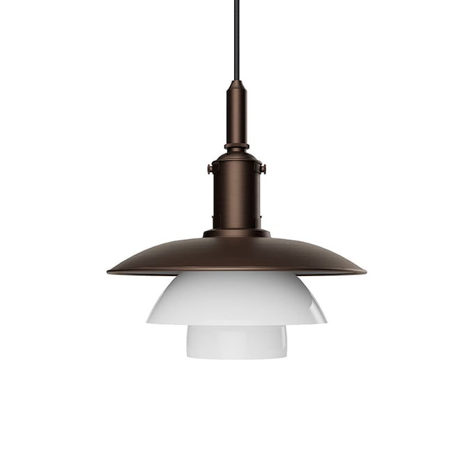PH 3/3 Taklampa Aged brass/opal glass