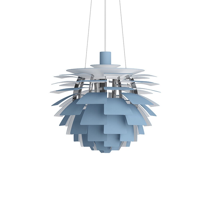 PH Artichoke Ø480 Taklampa Dusty Blue/Krom V4
