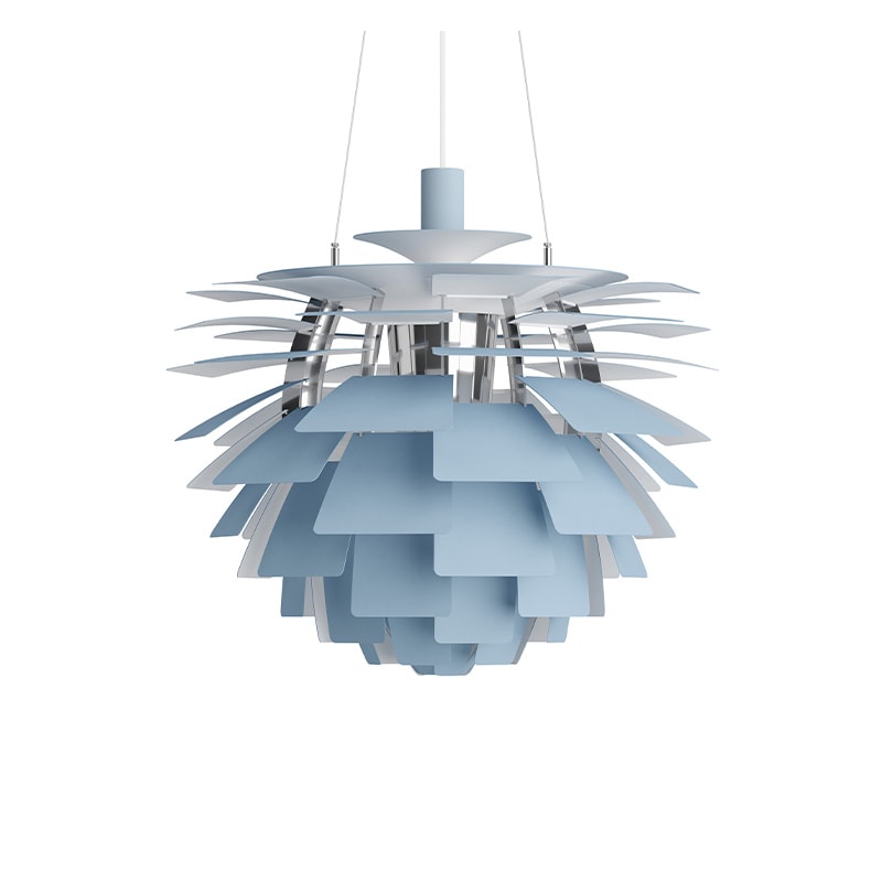 PH Artichoke Ø600 Taklampa Dusty Blue//Krom V4