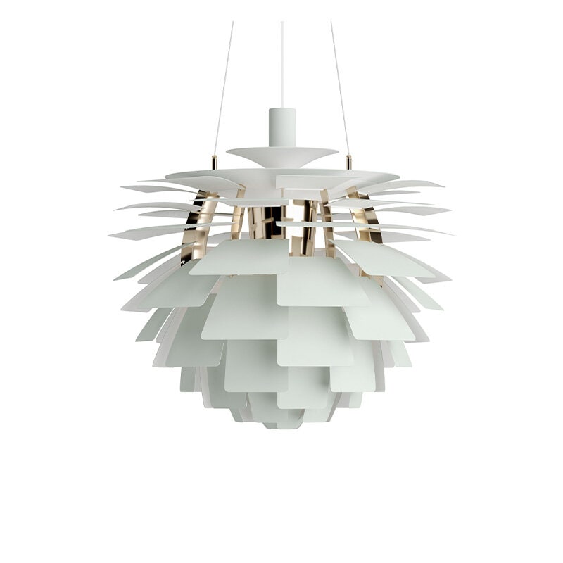 PH Artichoke Ø600 Taklampa Dusty Green/Mässing V4