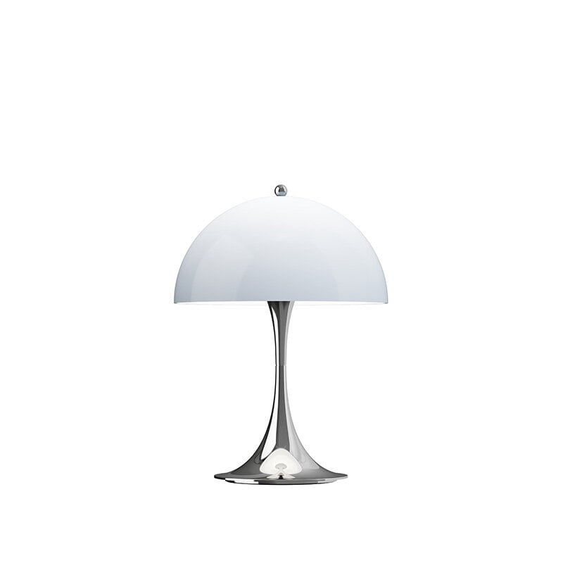 Panthella 250 portabel bordslampa blågrå opal akryl/krom