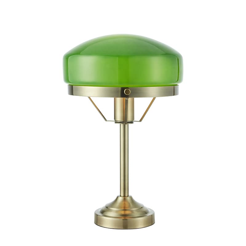 Aurelia bordslampa antik mässing/grön