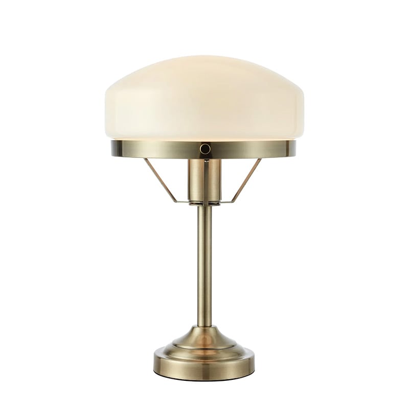 Aurelia bordslampa antik mässing/vit