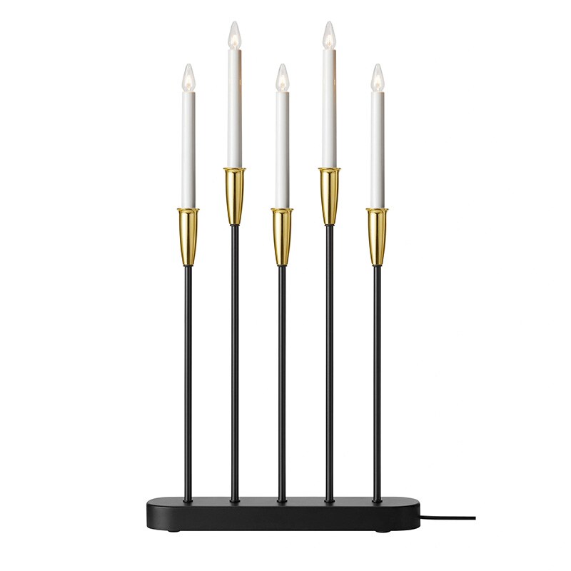 Nice ljusstake svart/mässing