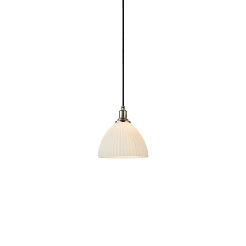 Ro 18 cm taklampa satin nickel/vit