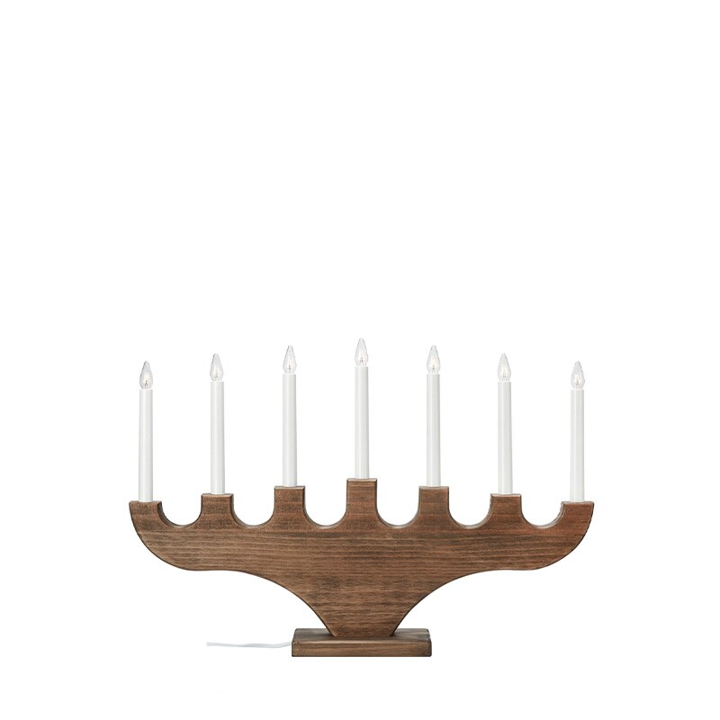 Spira ljusstake 7l mörkbrun