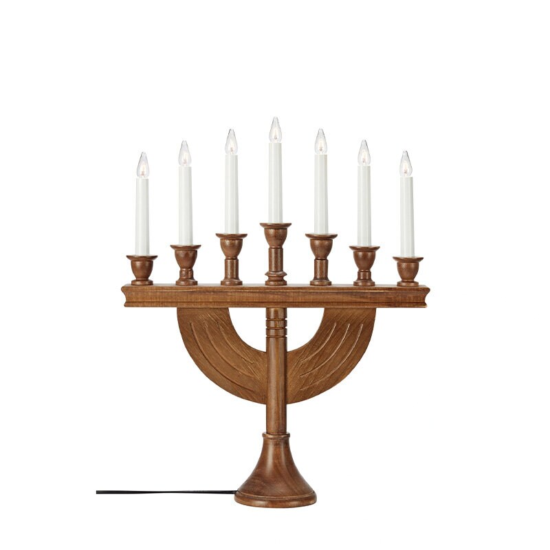 Torpa ljusstake 7l mörkbrun