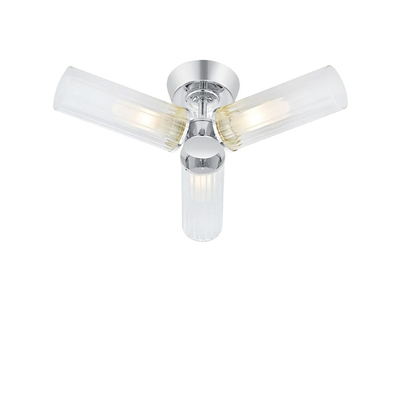 Rimini plafond klar/krom IP44