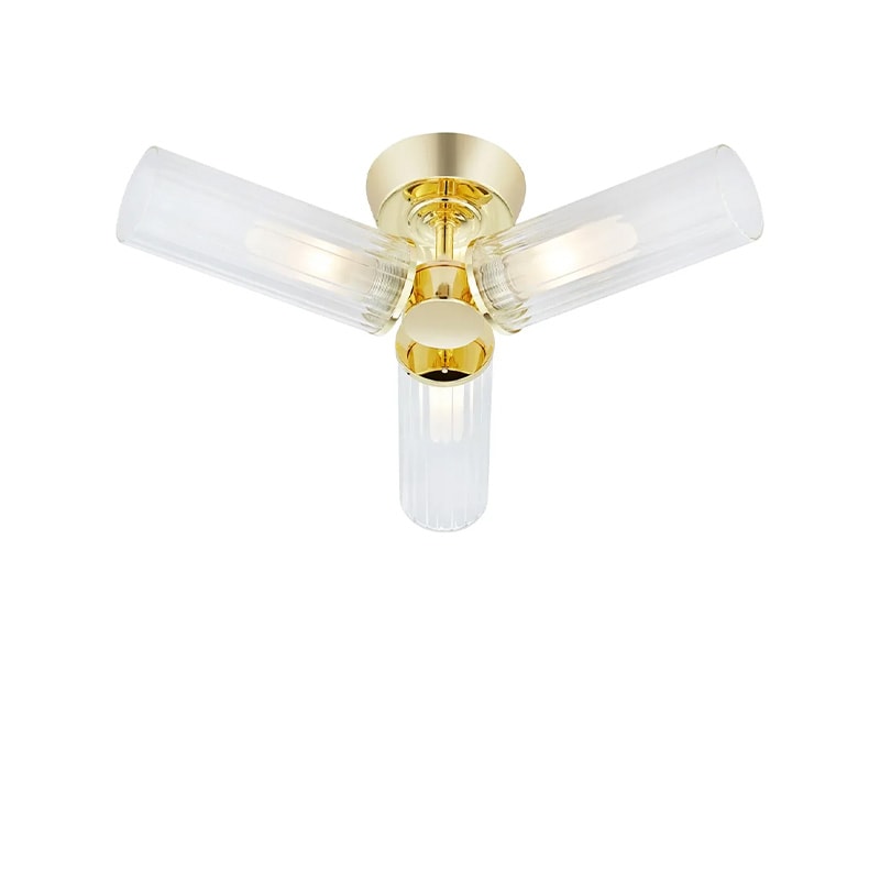 Rimini plafond klar/mässing IP44