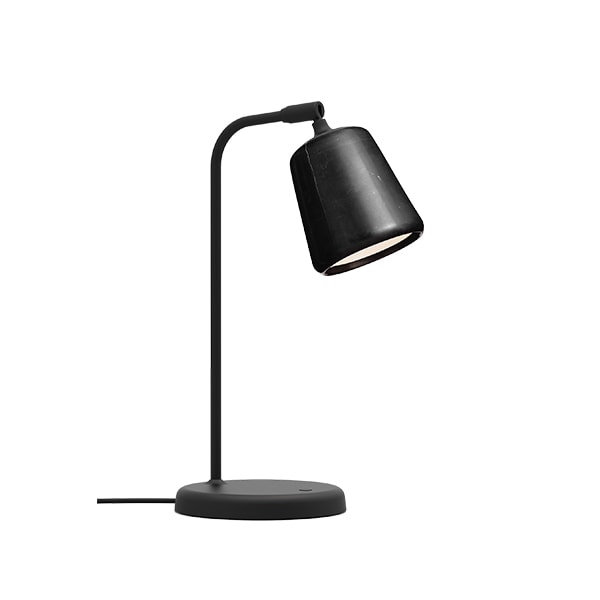 Material bordslampa svart marmor/svart