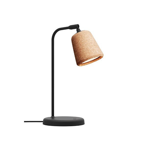 Material bordslampa kork/svart