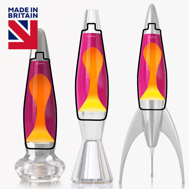 Telstar/Astrobaby reservflaska rosa med gul lava