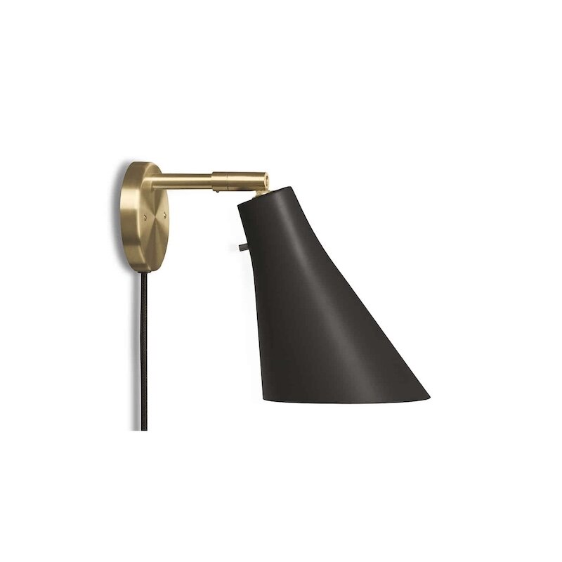 Miller vägglampa svart/mässing