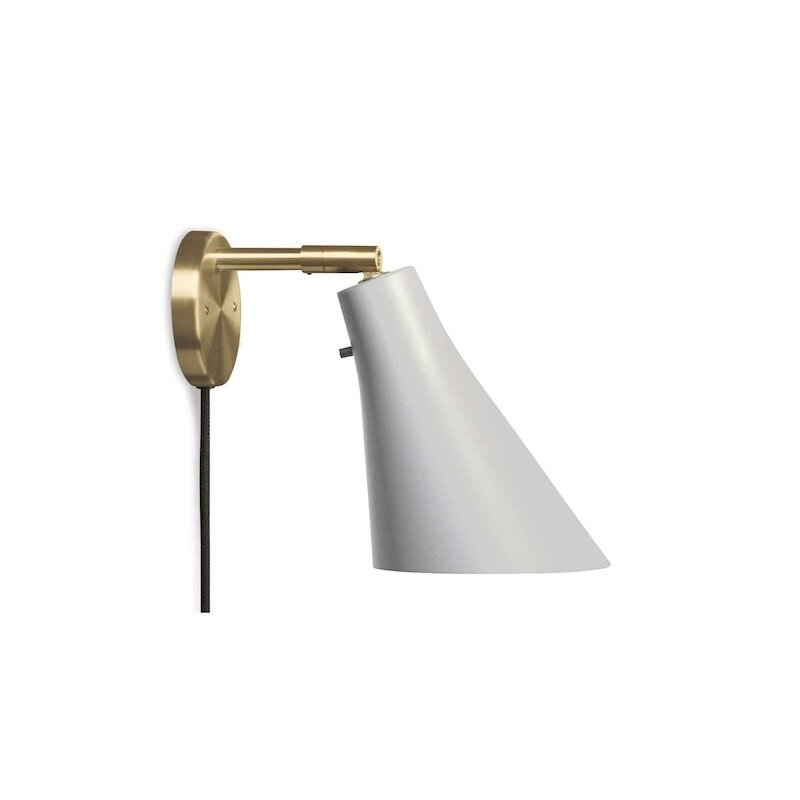 Miller vägglampa silkesgrå/mässing