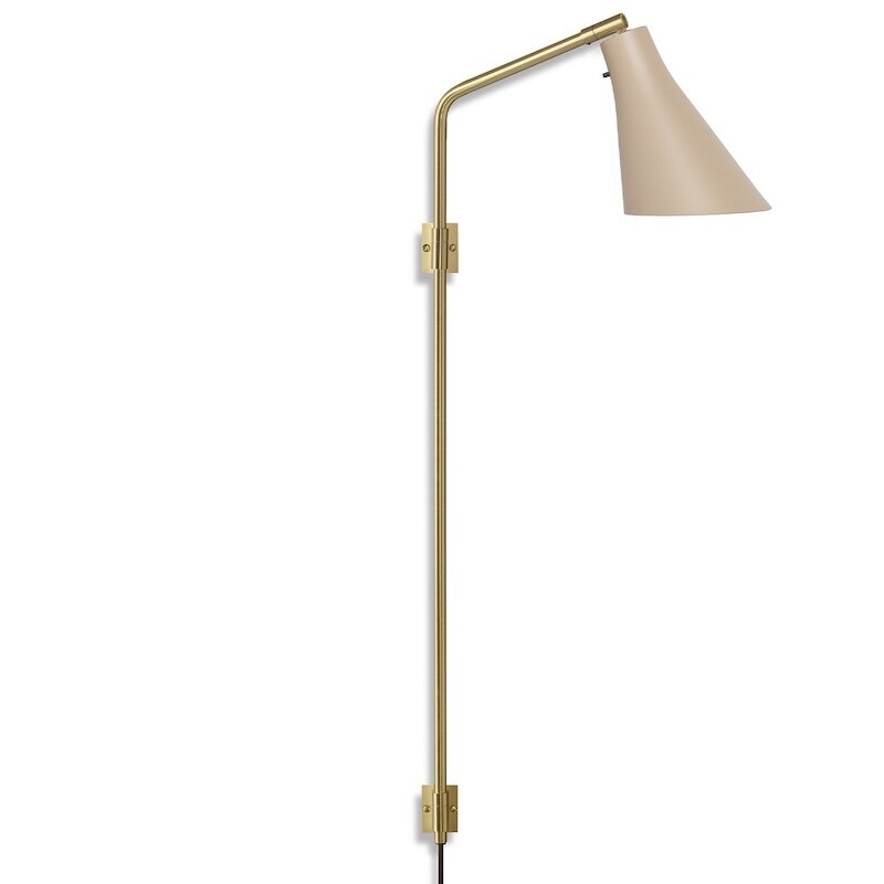 Miller vägglampa Swing ljus sand/mässing
