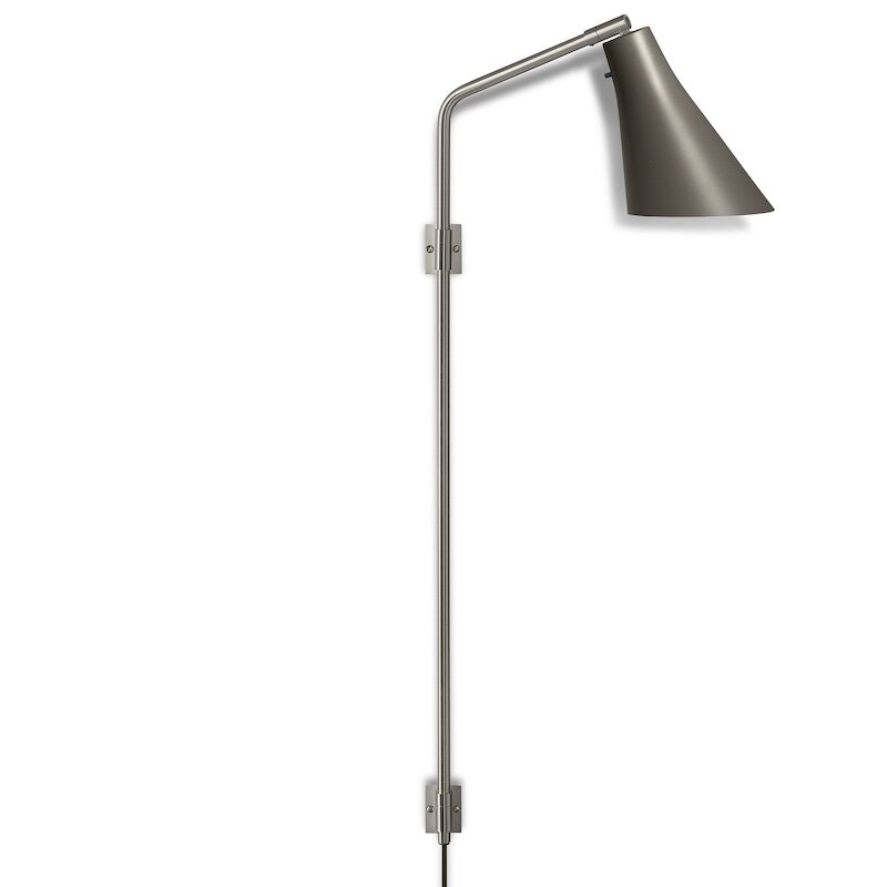 Miller vägglampa Swing umbragrå/stål