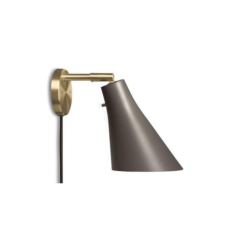 Miller vägglampa umbragrå/mässing
